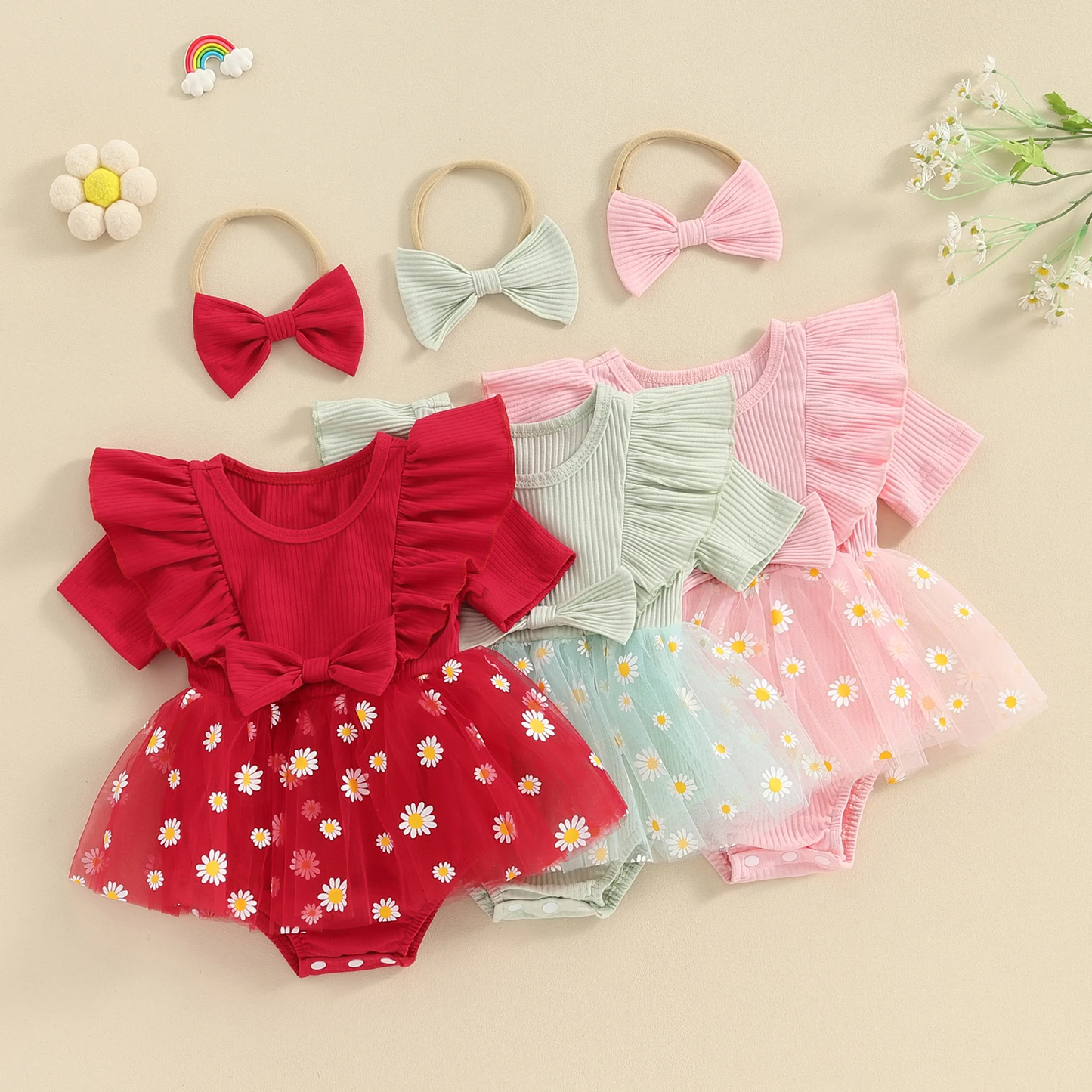 Body Infantil Tul Margaritas