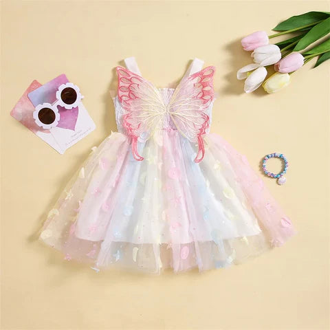 Vestido Infantil Asa Estrelinhas