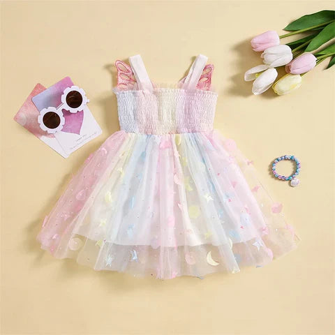 Vestido Infantil Asa Estrelinhas