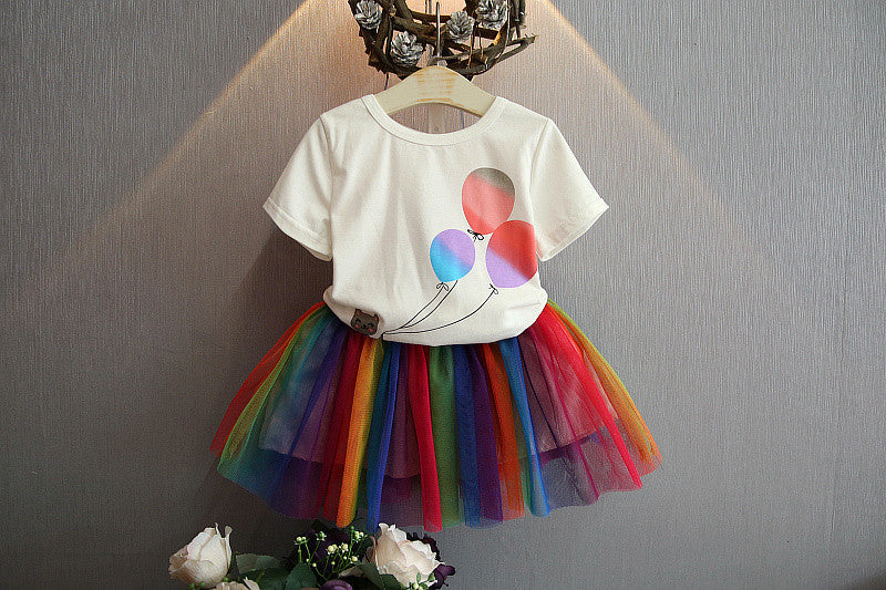 Set de Globos Arco Iris Infantil Niña