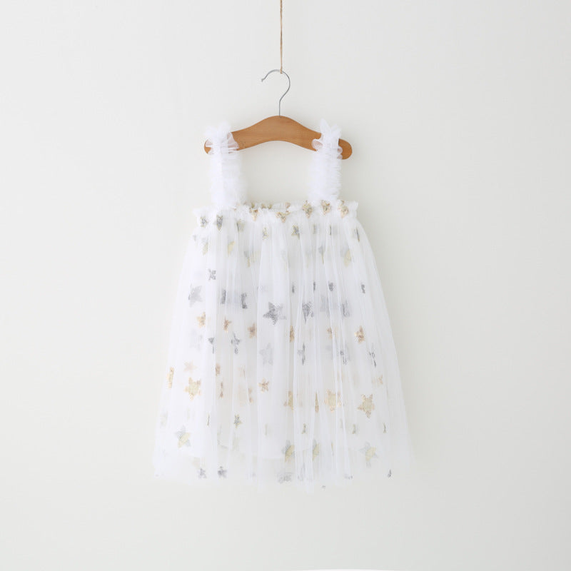 Vestido Infantil Tul Estrellas