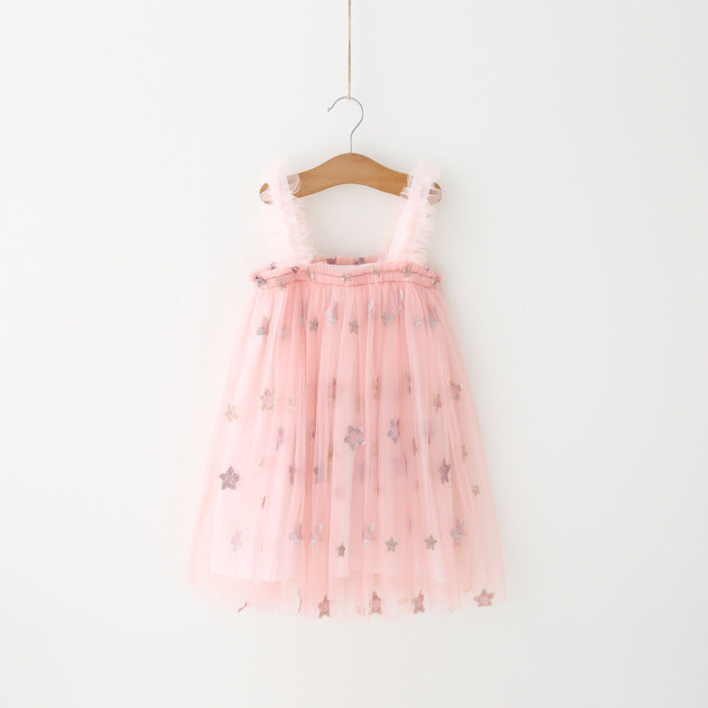 Vestido Infantil Tul Estrellas