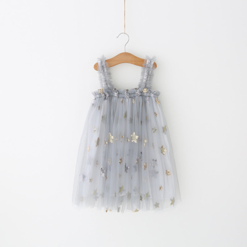 Vestido Infantil Tul Estrellas