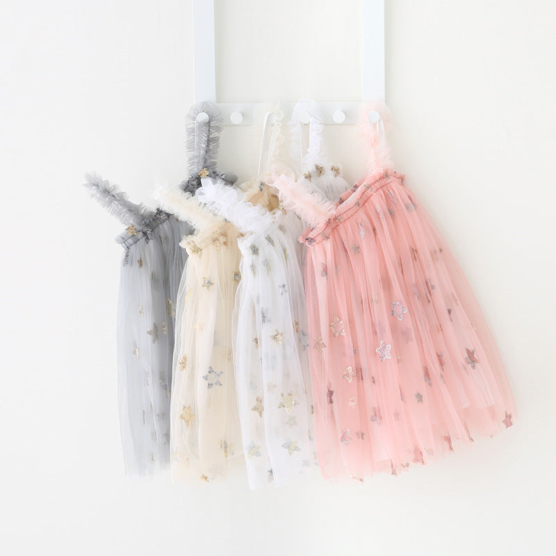 Vestido Infantil Tul Estrellas
