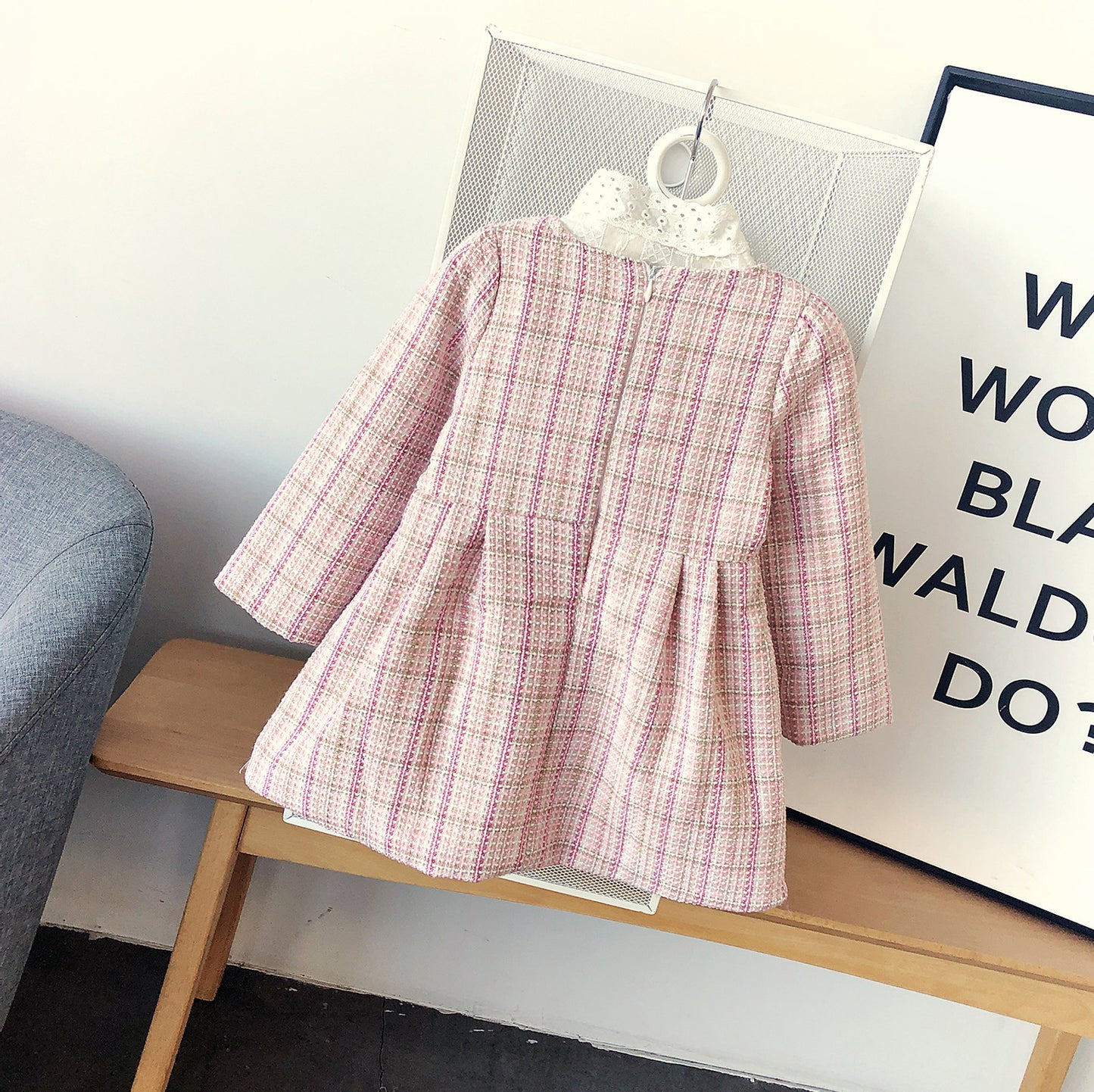 Vestido Infantil Lazo Tweed