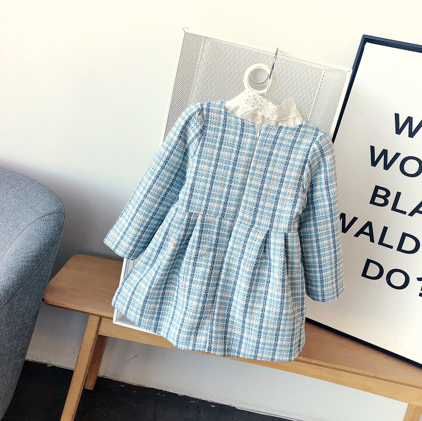 Vestido Infantil Lazo Tweed