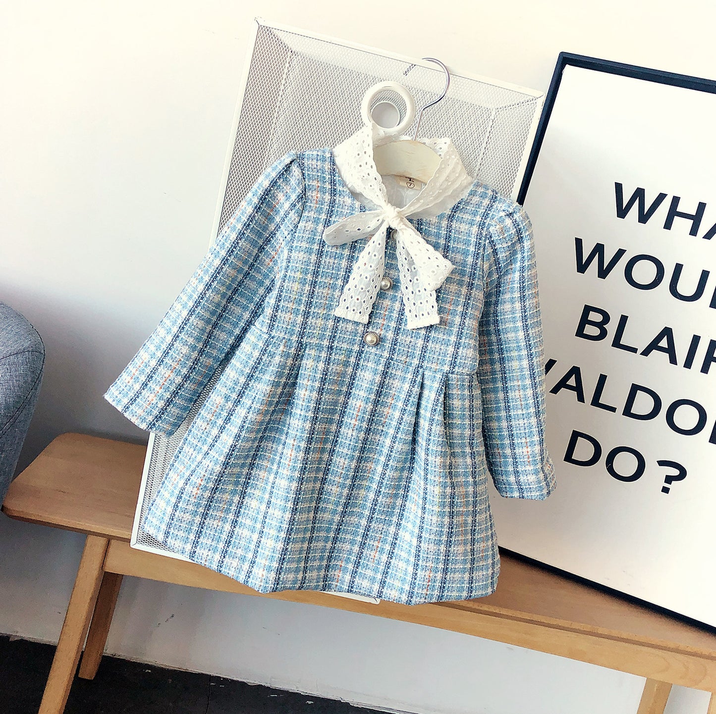 Vestido Infantil Lazo Tweed