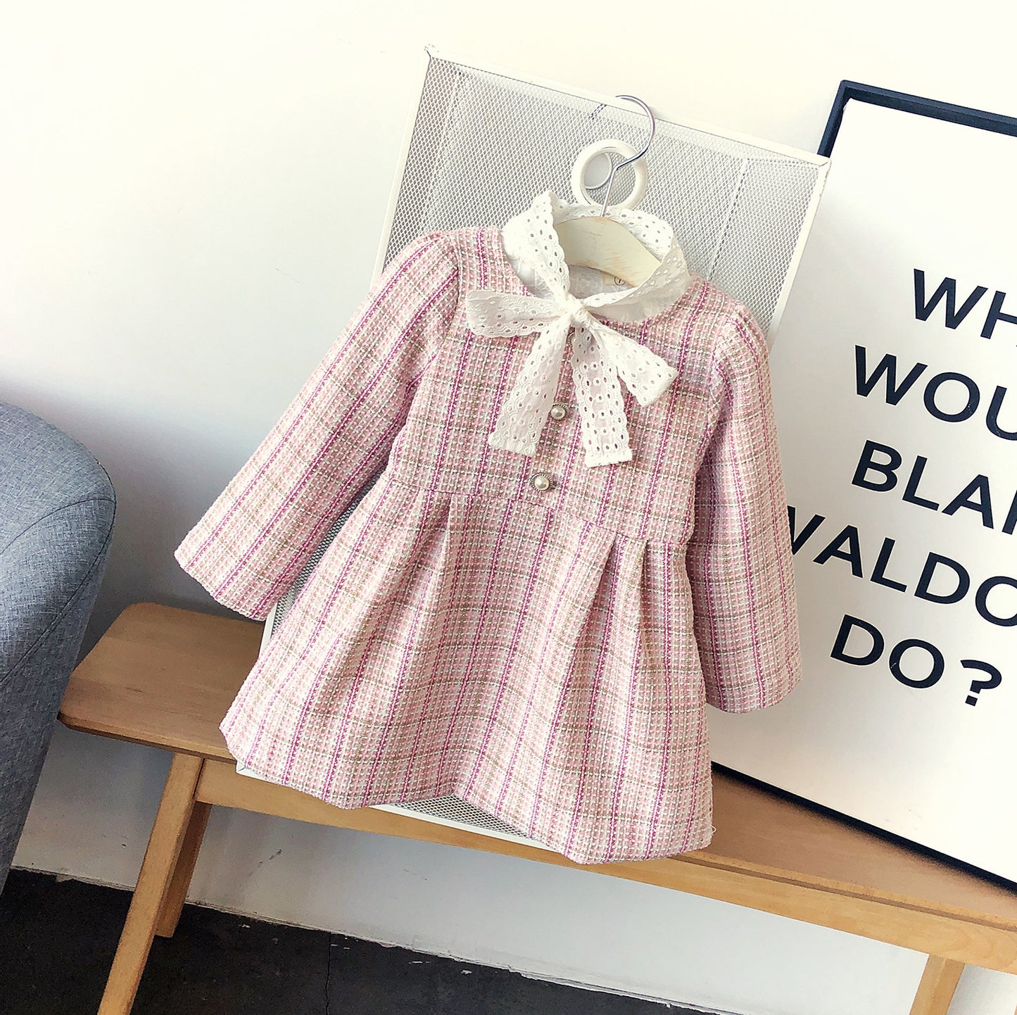Vestido Infantil Lazo Tweed
