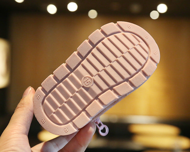 Bota infantil con lazo brillante