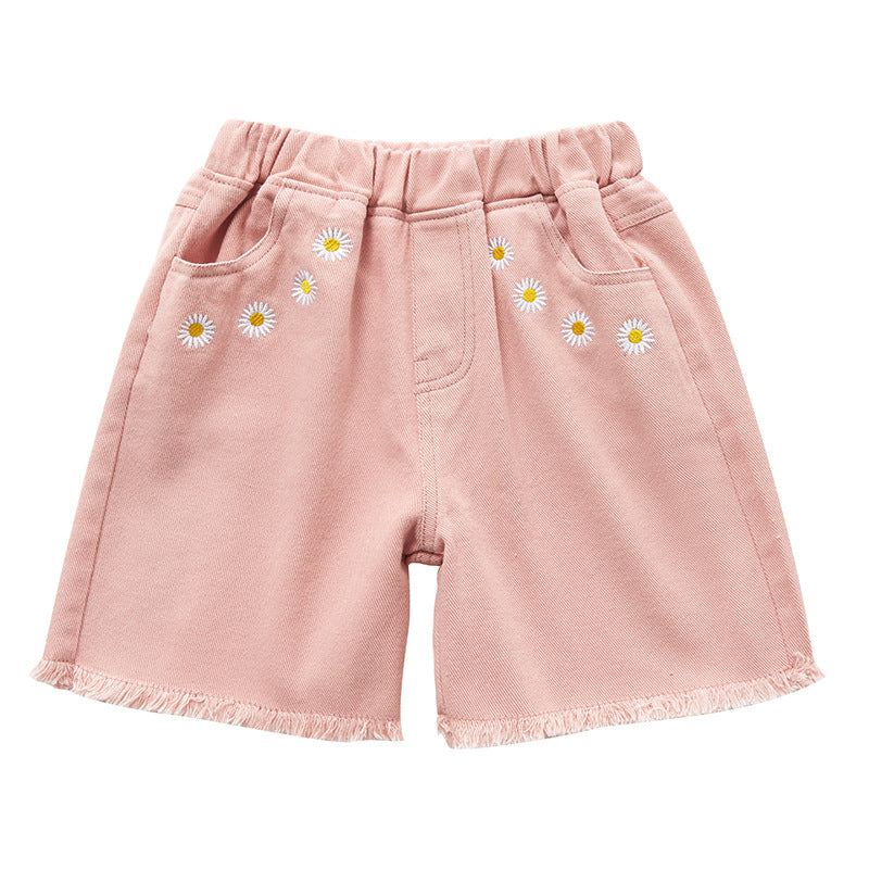 Pantalones cortos para niños Jeans Florzinhas