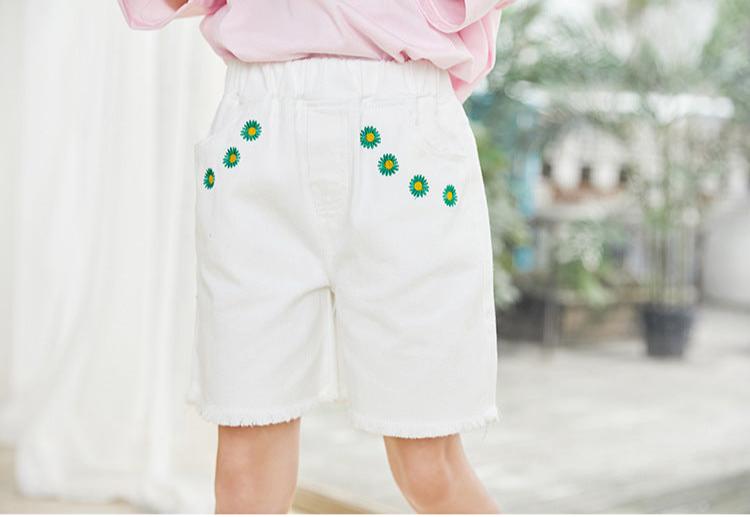 Pantalones cortos para niños Jeans Florzinhas