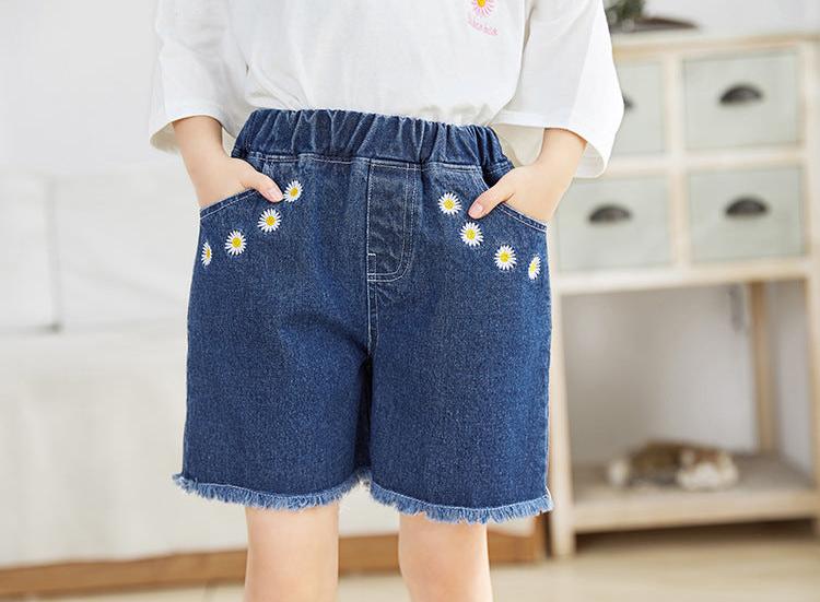 Pantalones cortos para niños Jeans Florzinhas