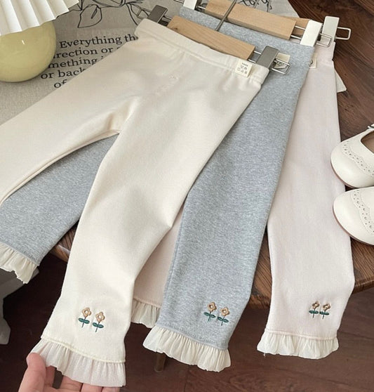Pantalones Leggin Florzinhas de Niña