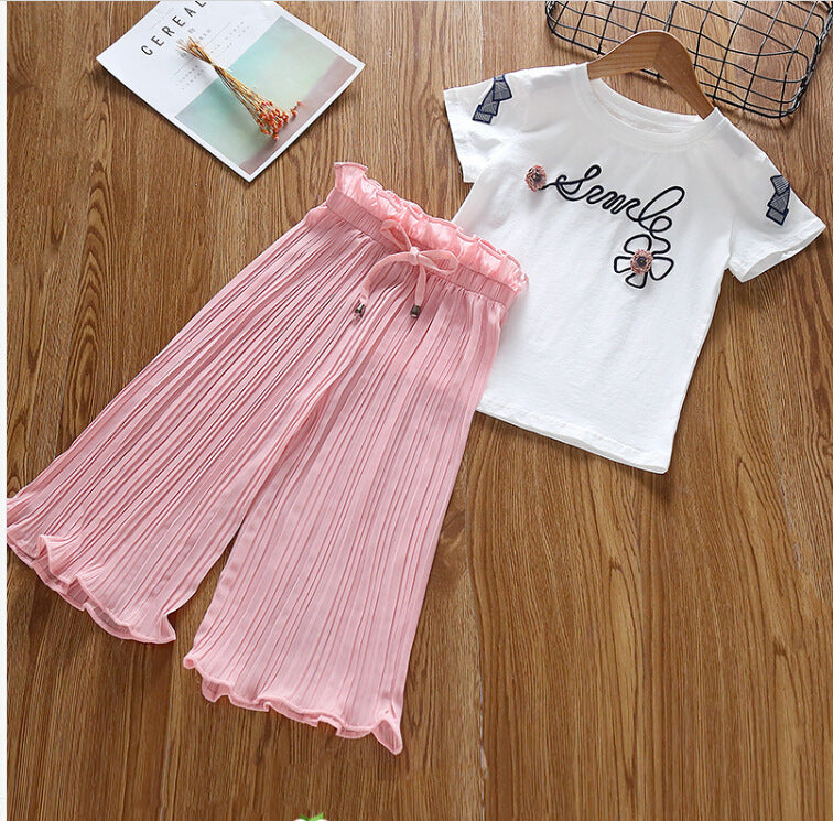 Conjunto Infantil Florzinha + Pantalón