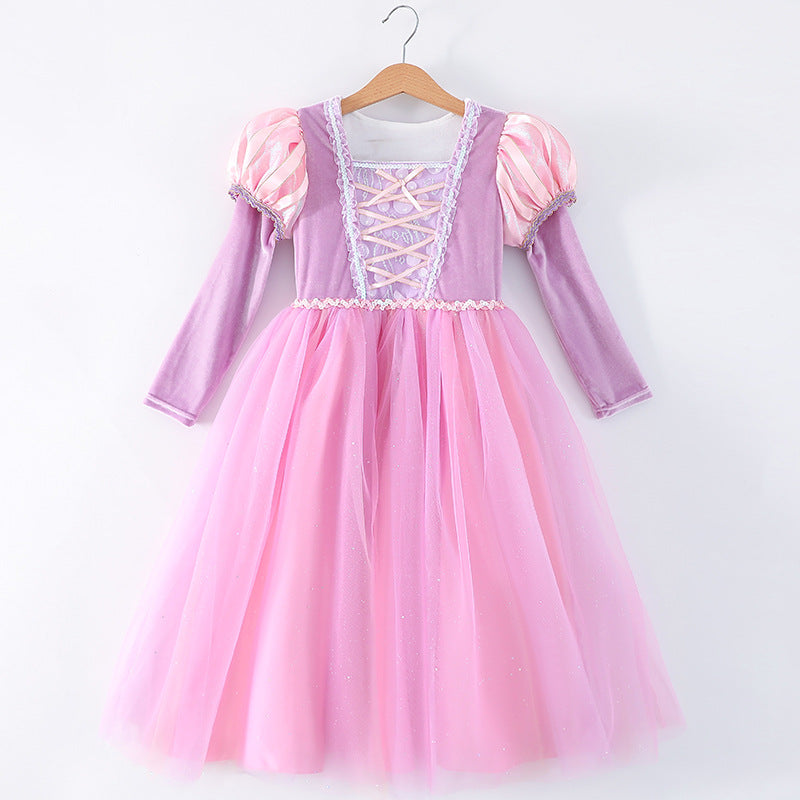 Vestido de Princesa Hinchado Morado