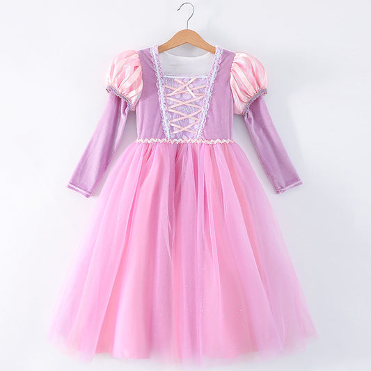 Vestido de Princesa Hinchado Morado