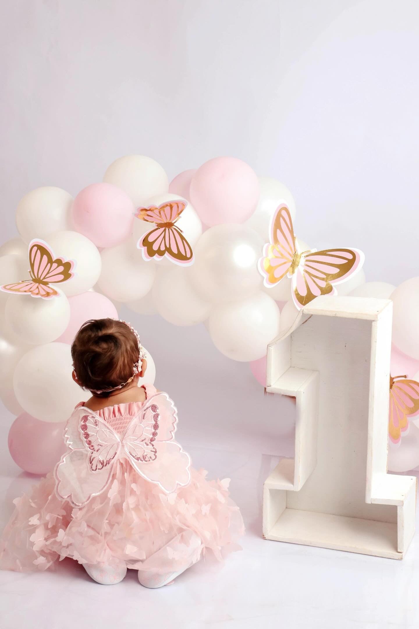 Vestido Infantil de Tul con Alas de Mariposa