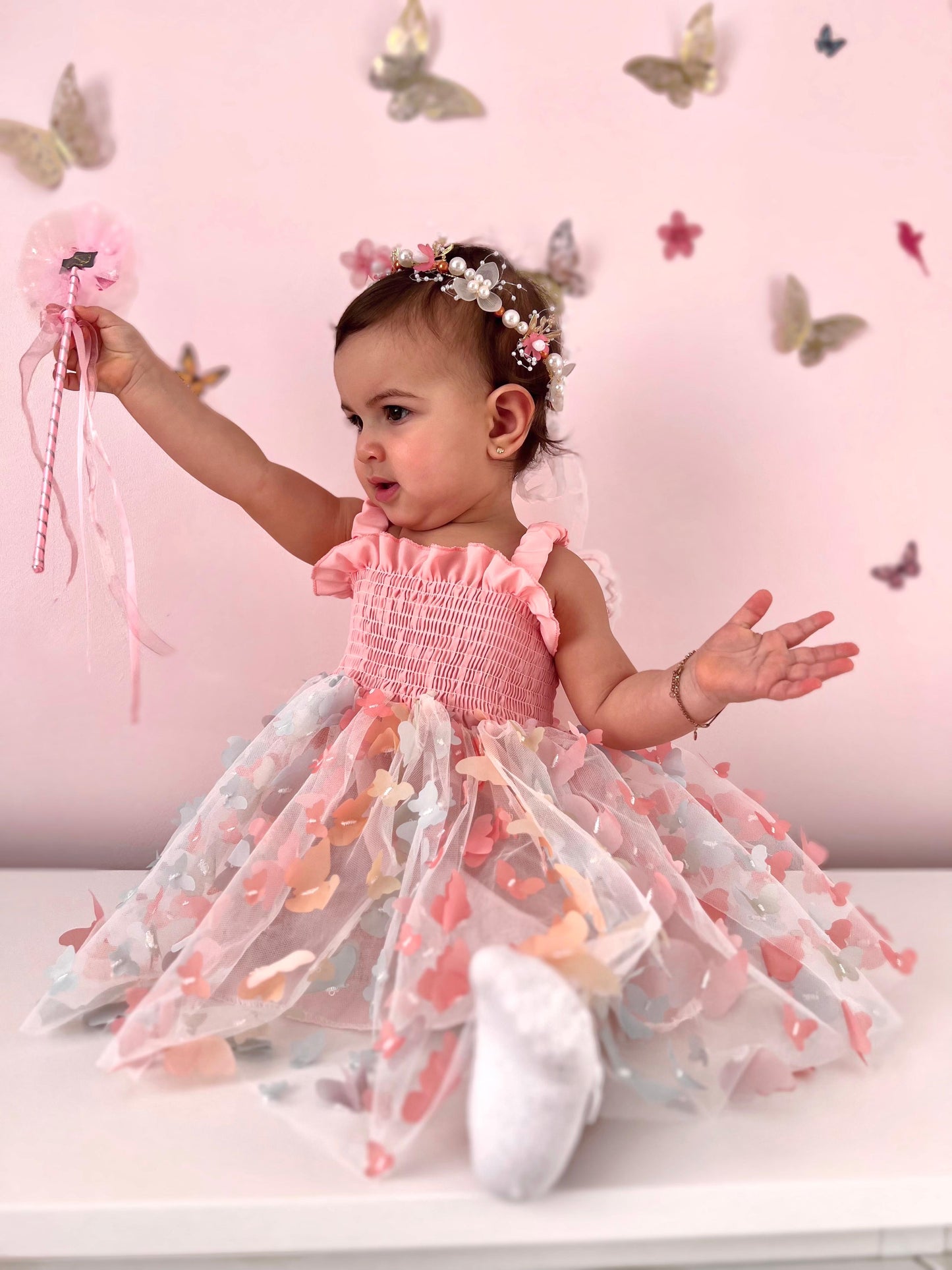 Vestido Infantil Asa Mariposas