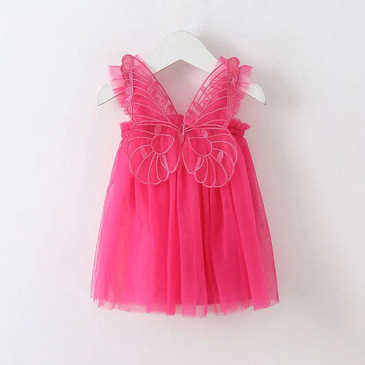 Vestido Infantil de Tul con Alas