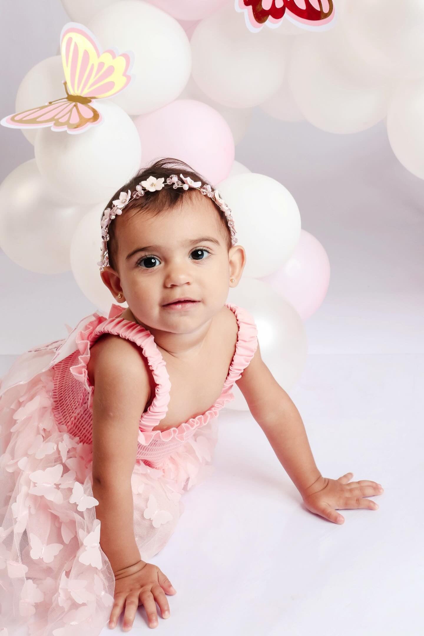 Vestido Infantil de Tul con Alas de Mariposa