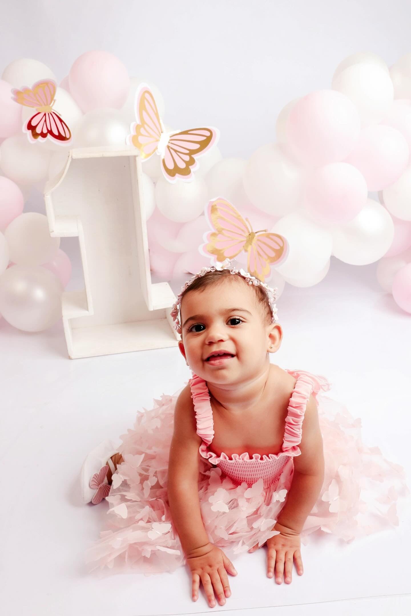 Vestido Infantil de Tul con Alas de Mariposa