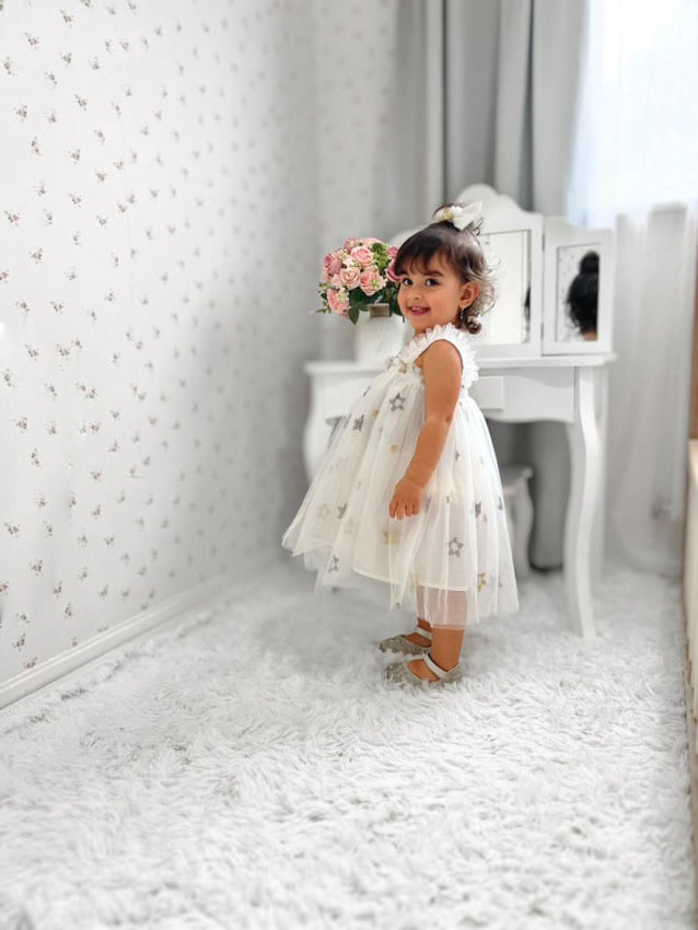 Vestido Infantil Tul Estrellas