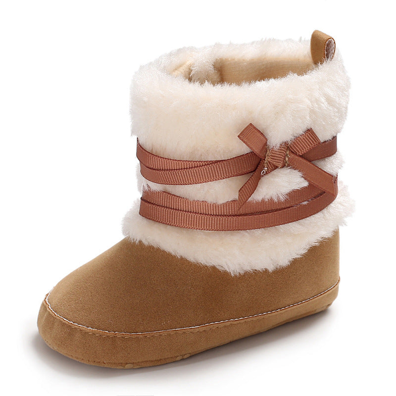 Botas peludas con Lazo para Niñas
