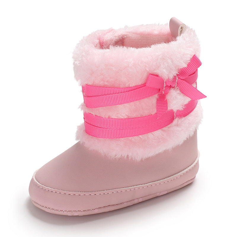 Botas peludas con Lazo para Niñas