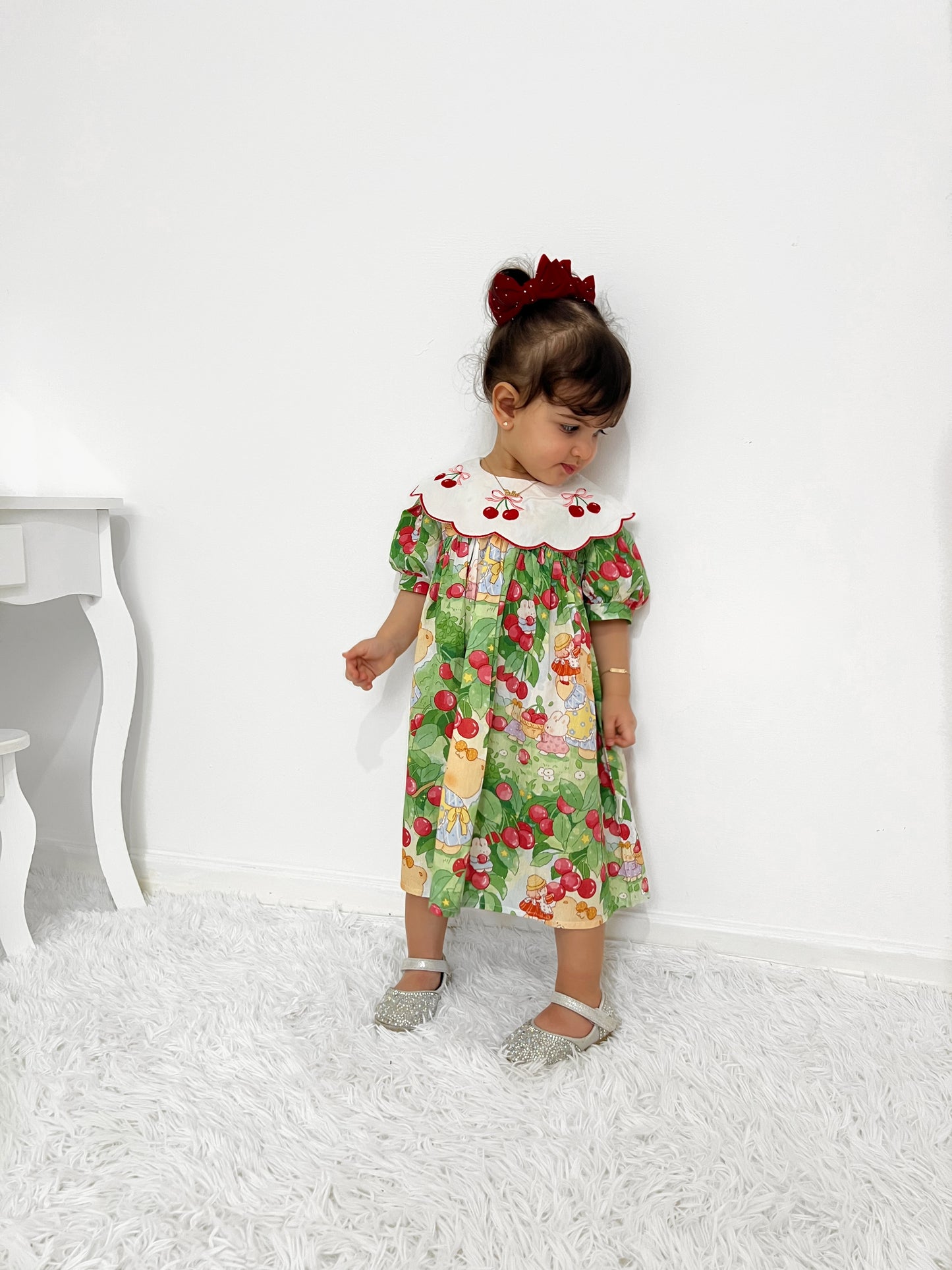 Vestido Infantil Cuello Cerejinhas