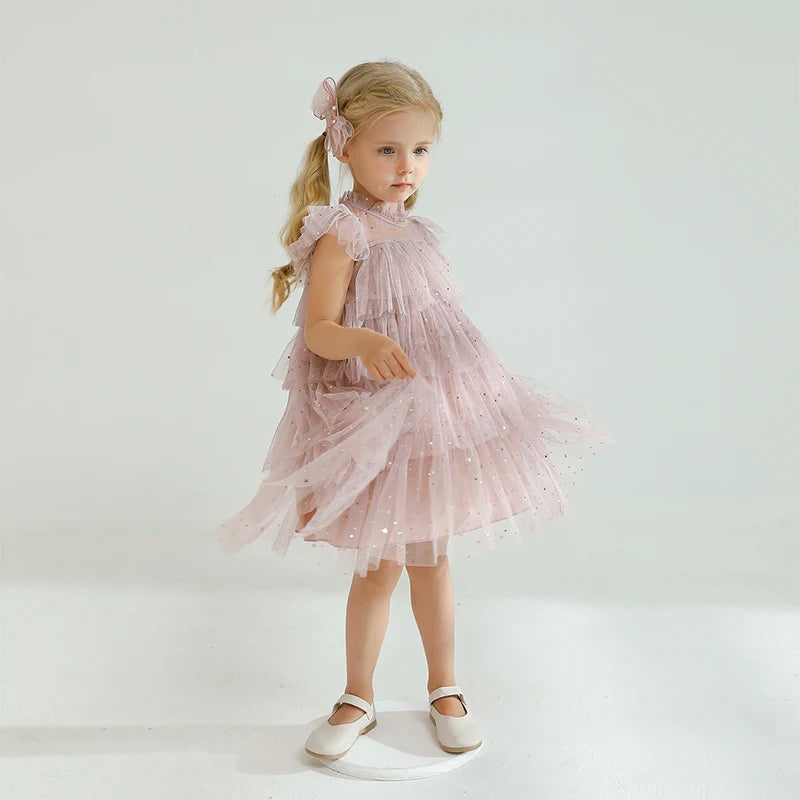 Vestido infantil con volantes