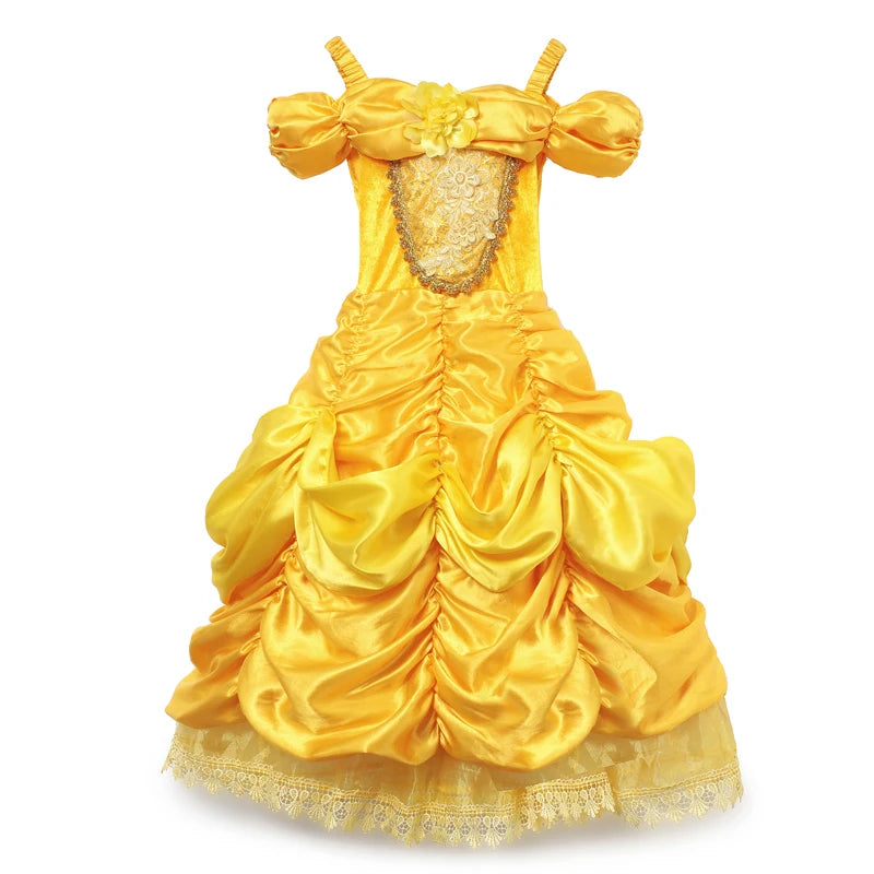 Vestido de fiesta de princesa amarillo