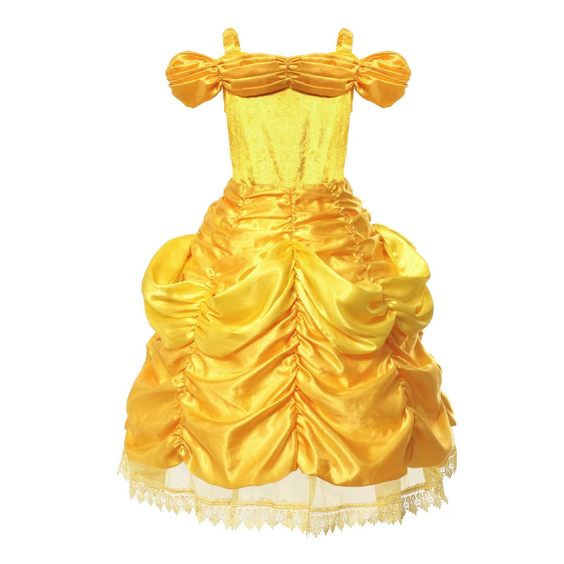 Vestido de fiesta de princesa amarillo