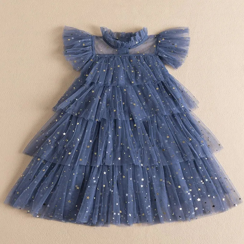 Vestido infantil con volantes