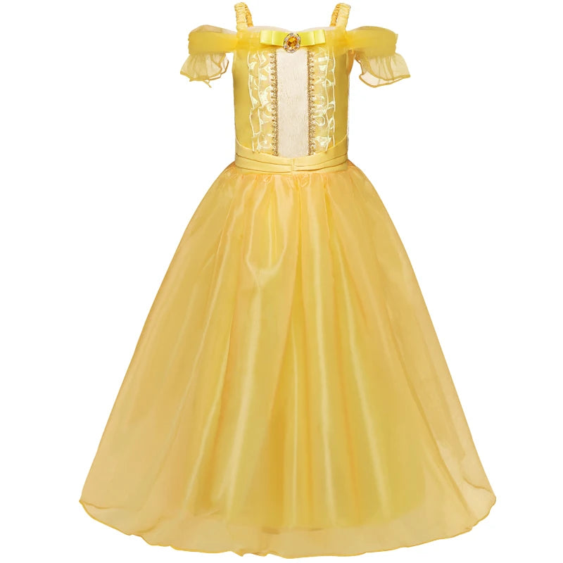 Vestido de fiesta infantil amarillo