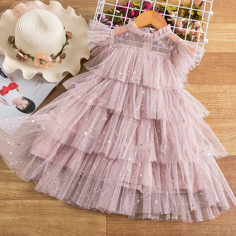 Vestido infantil con volantes