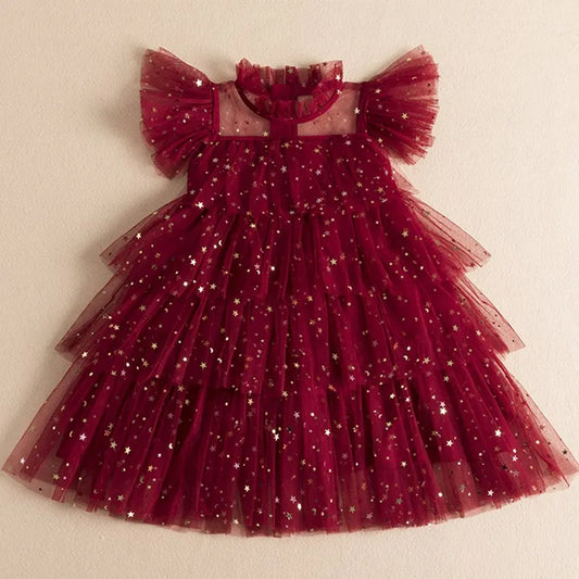 Vestido infantil con volantes