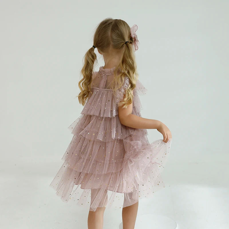 Vestido infantil con volantes