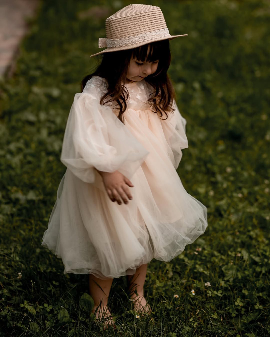 Vestido Infantil Tul Flores
