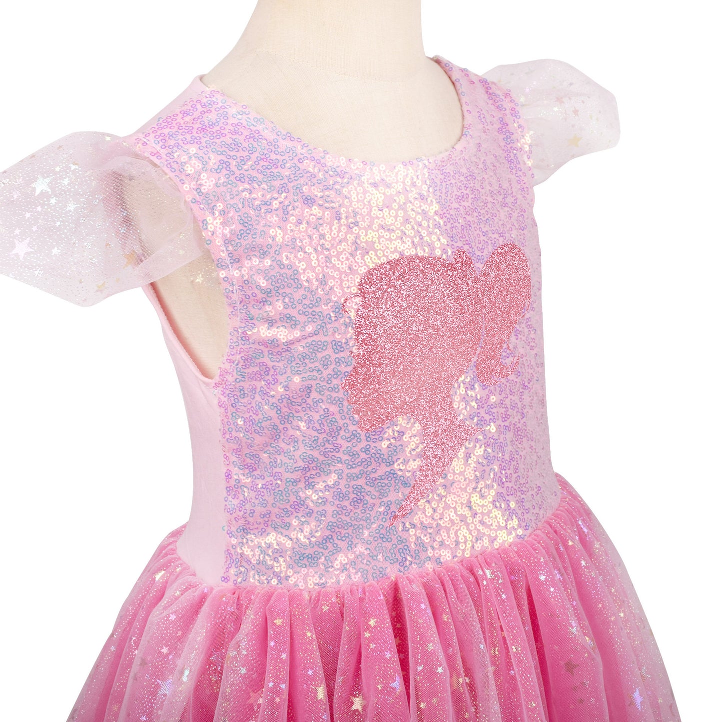 Vestido Infantil Pink Brilhante