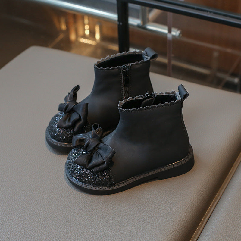 Botas Infantiles Brilhos Lacinho