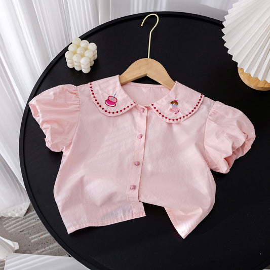 Blusa Infantil Golinha de Mujer de Color Rosa
