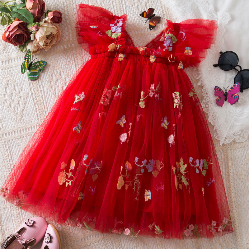 Vestido Infantil Asinha Tul Floral