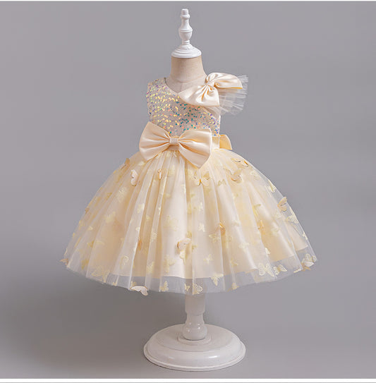 Vestido Infantil Lazo Mariposa