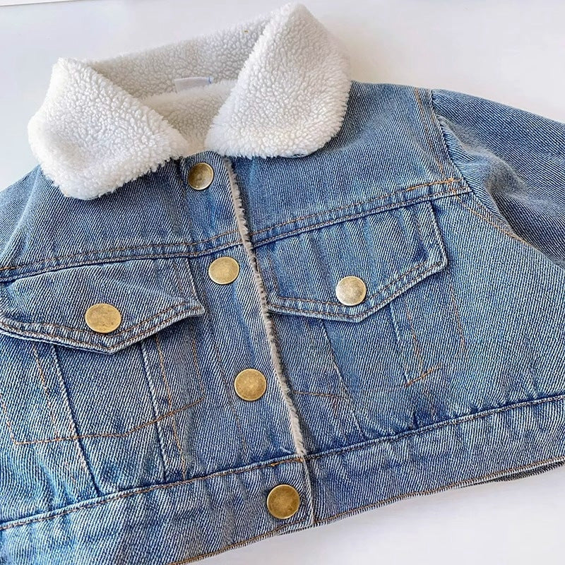 Conjunto Infantil Mujer Botones Jeans