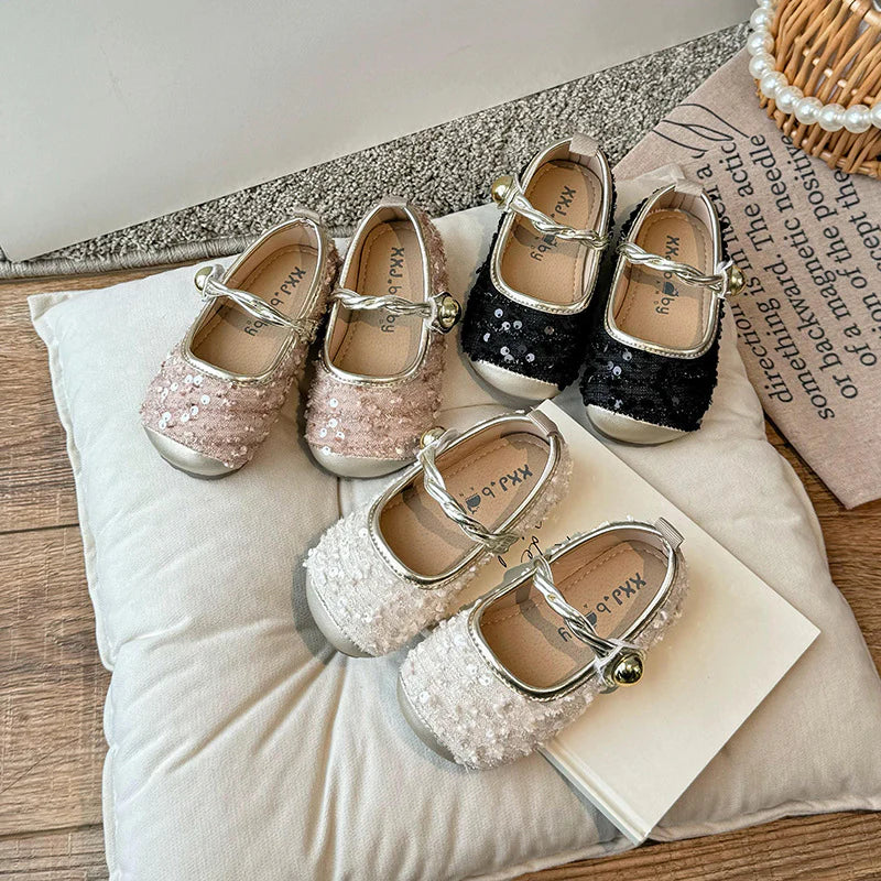 Zapatos Infantiles Con Lentejuelas para Mujer