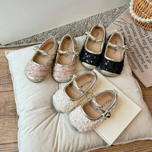 Zapatos Infantiles Con Lentejuelas para Mujer