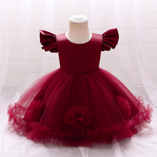 Vestido de Fiesta Infantil Tul Flores