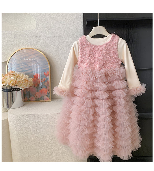 Vestido Infantil de Tul a Capas