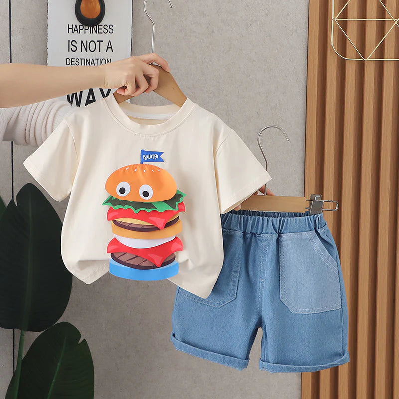 Conjunto Infantil de Hamburguesa y Vaqueros