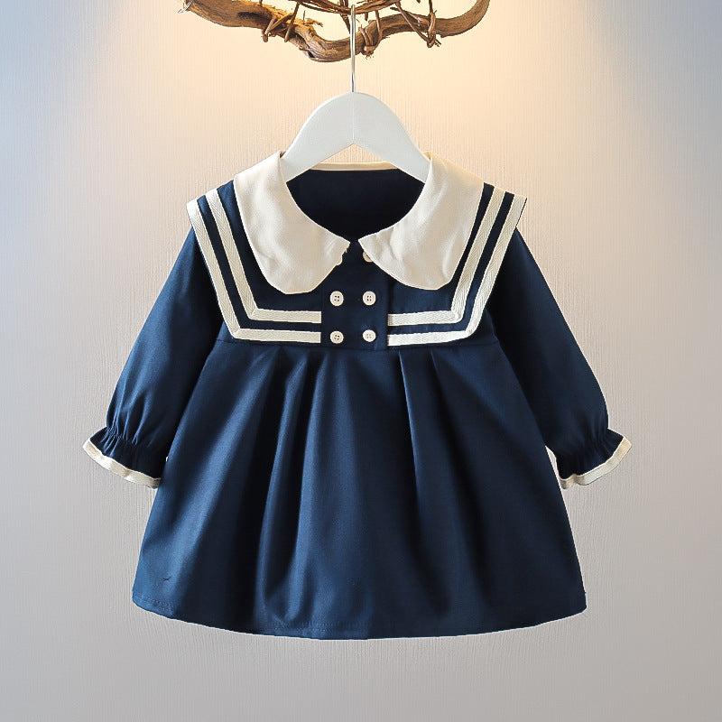 Vestido infantil con botones